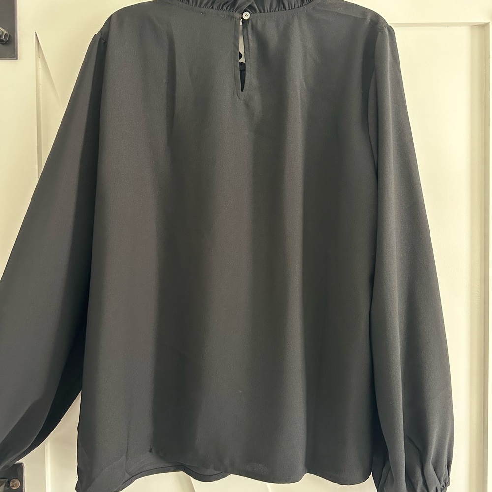 Black  higher neck blouse. Never worn with tags.